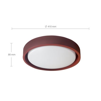 Brilagi - LED zatemnjevalna stropna svetilka MATTEO LED/48W/230V 3000-6500K, premer 41 cm, rdeča + daljinski upravljalnik