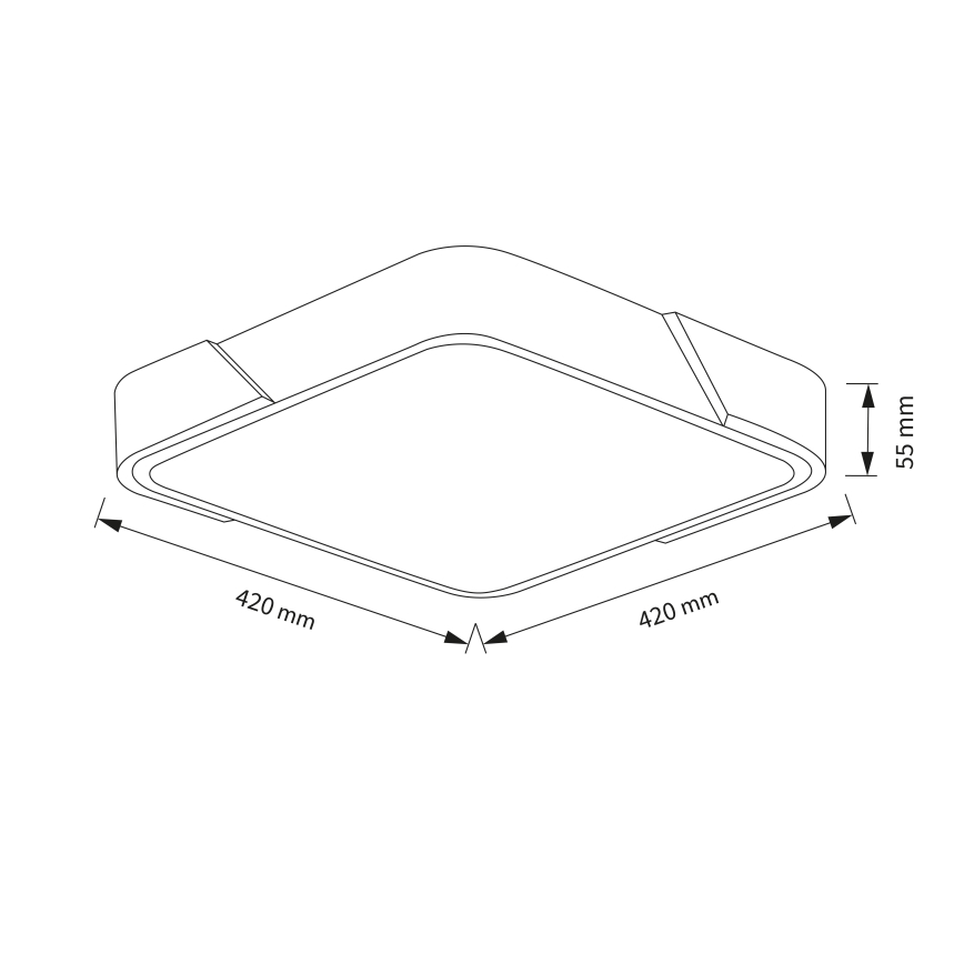 Brilagi - Zatemnitvena LED stropna svetilka PILANA LED/48W/230V 3000-6500K hrast/bela 42x42 cm + daljinski upravljalnik