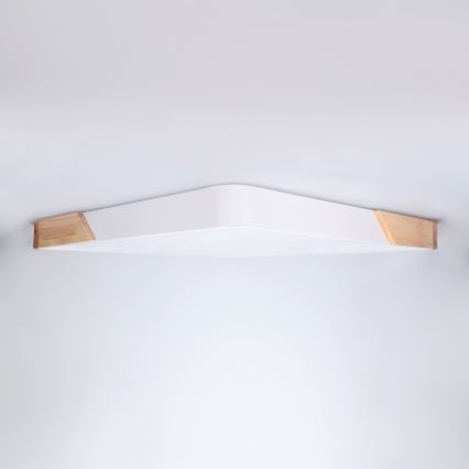 Brilagi - LED stropna svetilka PILANA z možnostjo zatemnitve LED/60W/230V 3000-6500K hrast/bela 56x56 cm + daljinski upravljalnik