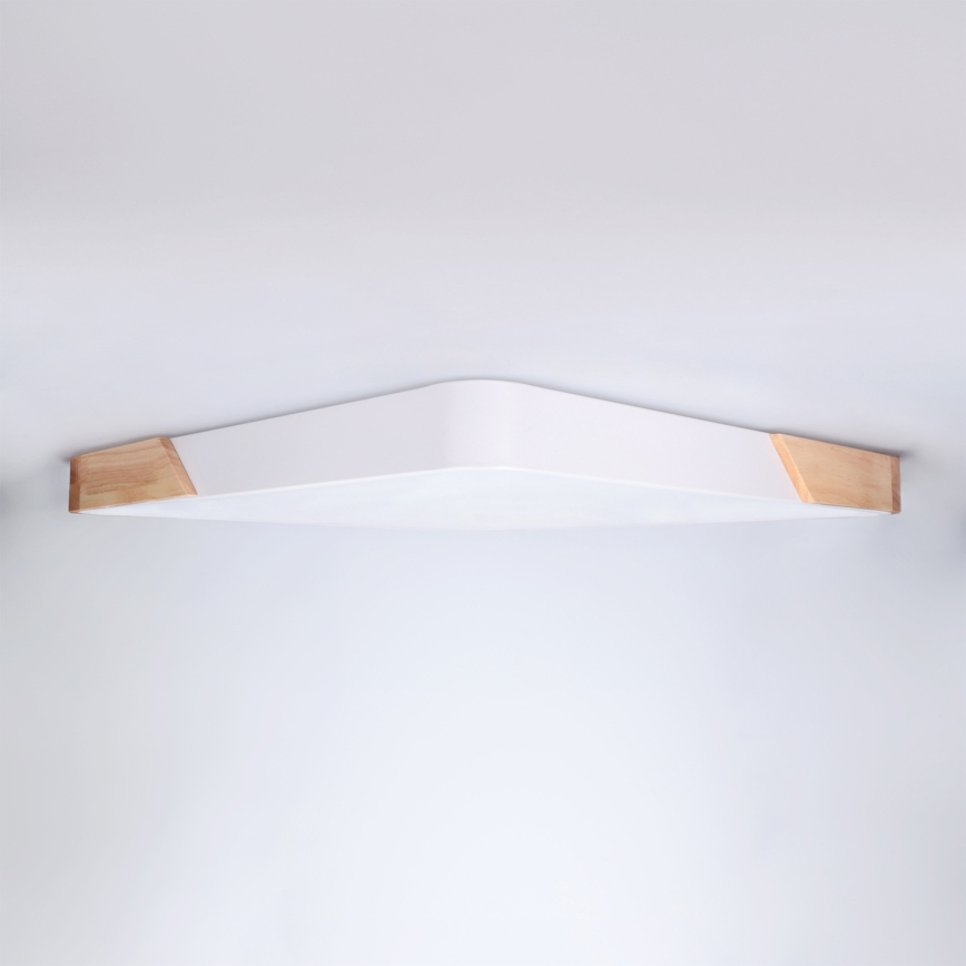 Brilagi - LED stropna svetilka PILANA z možnostjo zatemnitve LED/60W/230V 3000-6500K hrast/bela 56x56 cm + daljinski upravljalnik