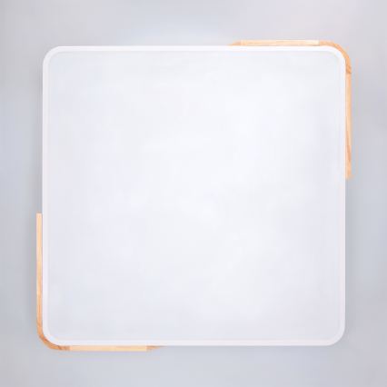Brilagi - LED stropna svetilka PILANA z možnostjo zatemnitve LED/60W/230V 3000-6500K hrast/bela 56x56 cm + daljinski upravljalnik