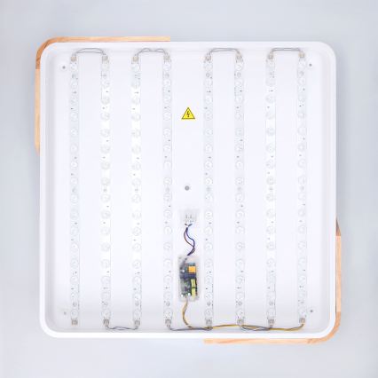 Brilagi - LED stropna svetilka PILANA z možnostjo zatemnitve LED/60W/230V 3000-6500K hrast/bela 56x56 cm + daljinski upravljalnik