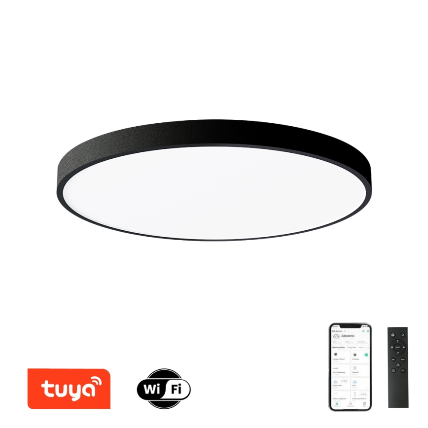 Brilagi - LED zatemljivo stropno svetilo POOL SMART LED/128W/230V 3000-6000K premer 100 cm Wi-Fi Tuya črno + daljinski upravljalnik