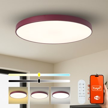 Brilagi - Zatemnjiva LED svetilka POOL SMART LED/128W/230V premer 100 cm Wi-Fi Tuya + daljinski upravljalnik, bordo