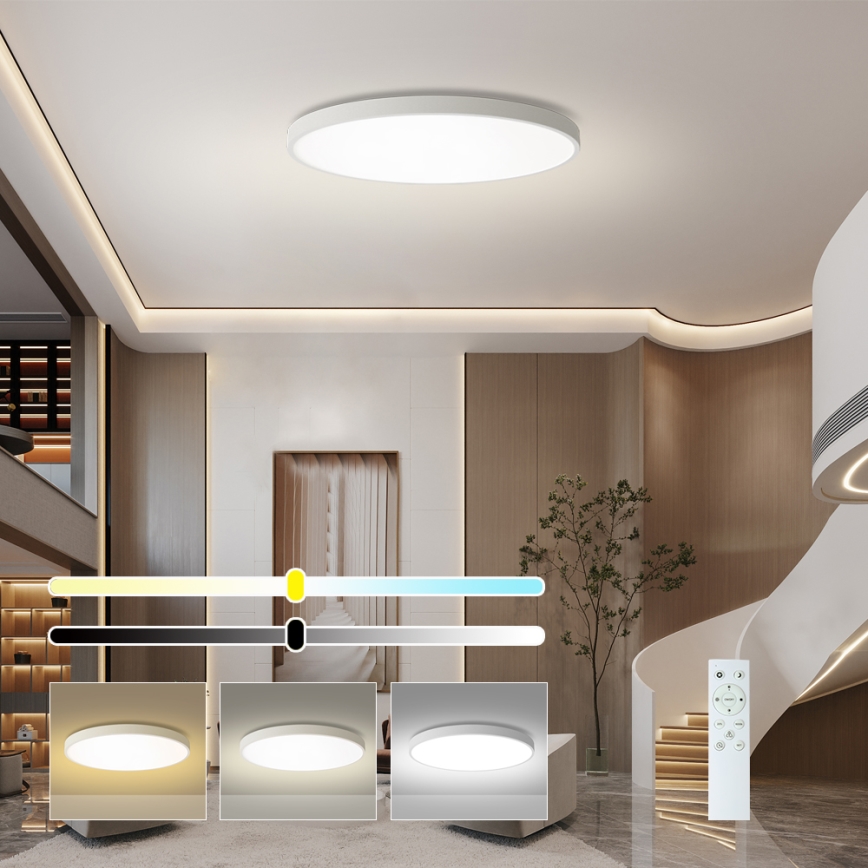 Brilagi - LED zatemnjevalna stropna svetilka POOL SMART LED/180W/230V 3000-6000K premer 120 cm Wi-Fi Tuya bela + daljinski upravljalnik
