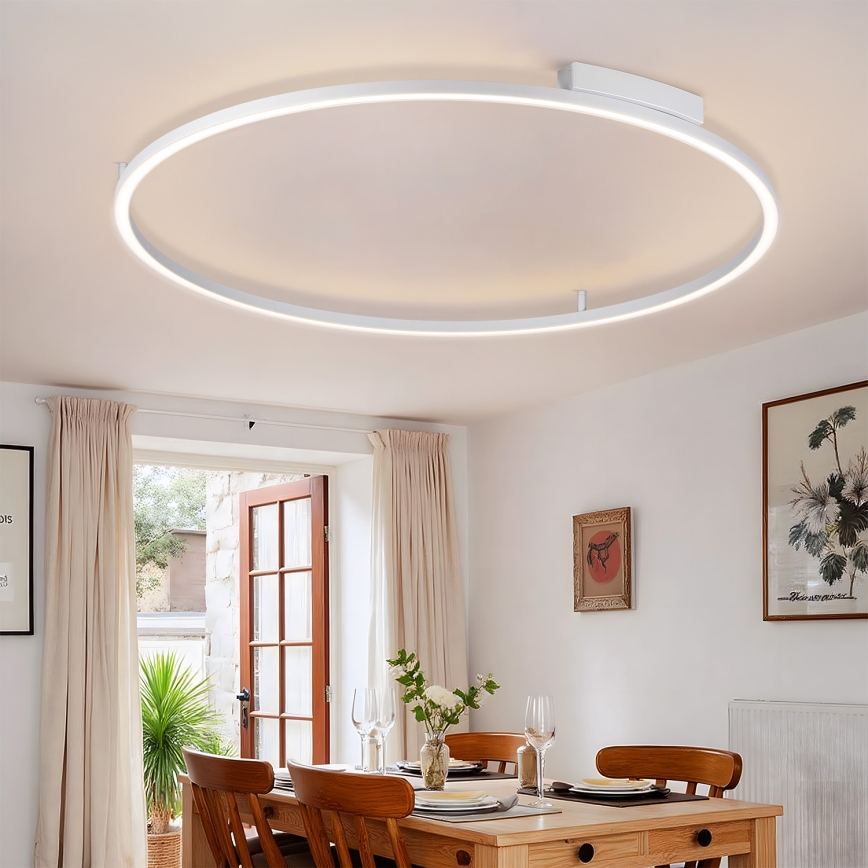 Brilagi - LED zatemnljivo stropno svetilo PORTOFINO LED/85W/230V 3000-6000K premer 120 cm srebrno + daljinski upravljalnik