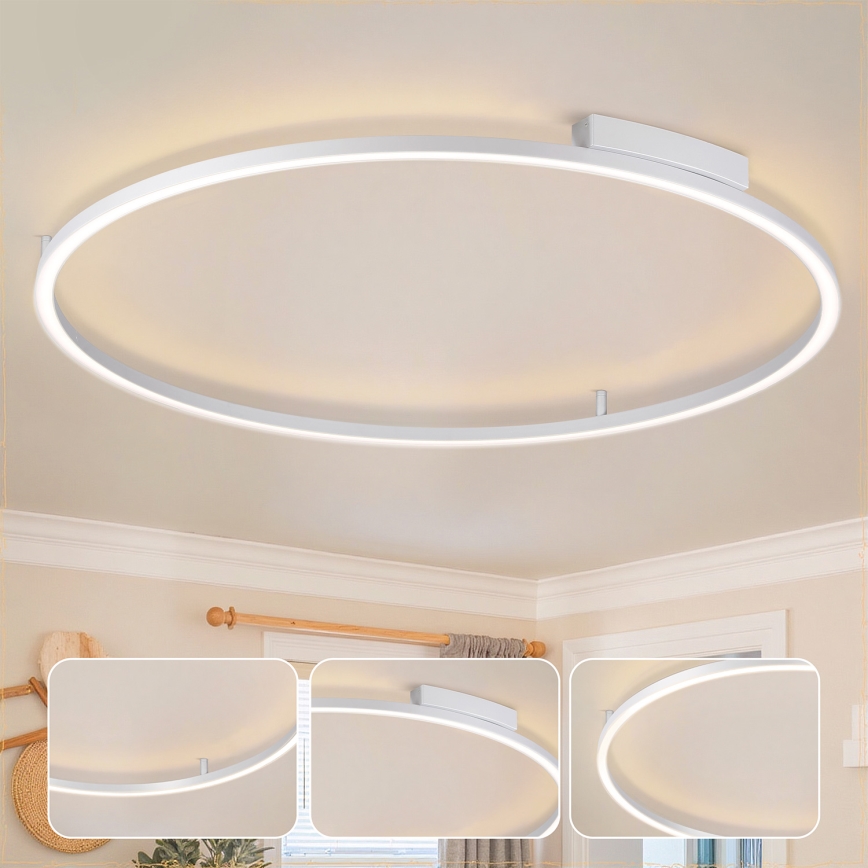Brilagi - LED zatemnljivo stropno svetilo PORTOFINO LED/85W/230V 3000-6000K premer 120 cm srebrno + daljinski upravljalnik