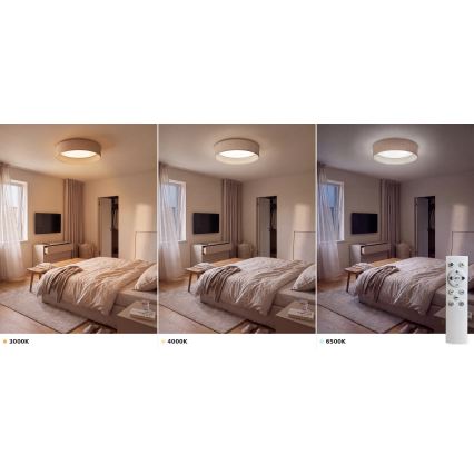 Brilagi - LED zatemnjiva stropna svetilka VELVET SMART VARI LED/24W/230V 3000-6500K premer 45 cm bež + daljinski upravljalnik