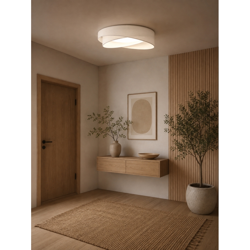 BRILAGI - LED stropna svetilka z zatemnitvijo VELVET TWIST LED/36W/230V 3000-6000K premer 65 cm Wi-Fi Tuya Beacon bela + daljinski upravljalnik