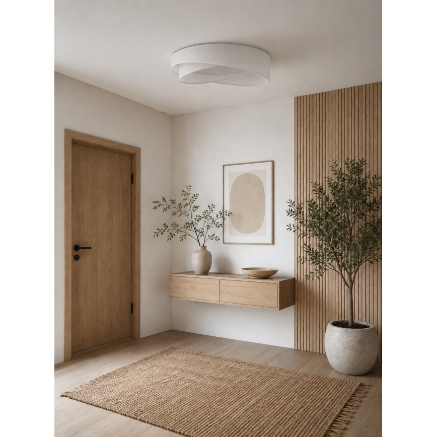 BRILAGI - LED stropna svetilka z zatemnitvijo VELVET TWIST LED/36W/230V 3000-6000K premer 65 cm Wi-Fi Tuya Beacon bela + daljinski upravljalnik