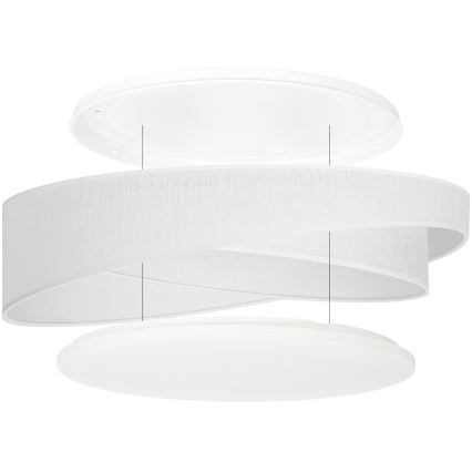 BRILAGI - LED stropna svetilka z zatemnitvijo VELVET TWIST LED/36W/230V 3000-6000K premer 65 cm Wi-Fi Tuya Beacon bela + daljinski upravljalnik