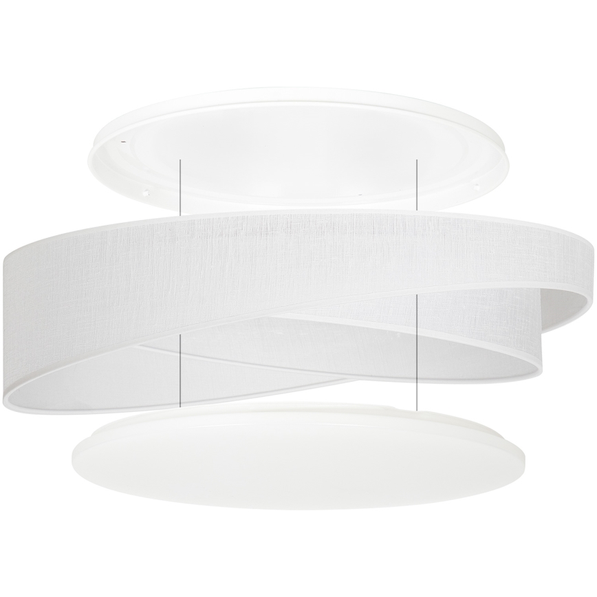 BRILAGI - LED stropna svetilka z zatemnitvijo VELVET TWIST LED/36W/230V 3000-6000K premer 65 cm Wi-Fi Tuya Beacon bela + daljinski upravljalnik