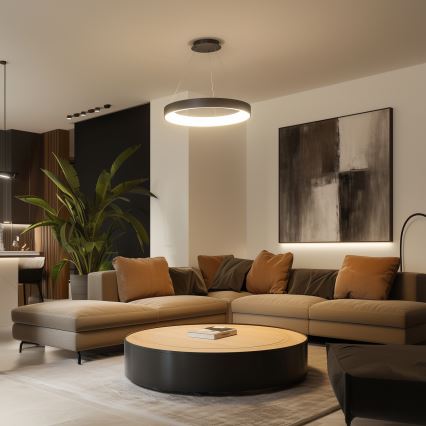 Brilagi - LED lestenec z zatemnitvijo na kablu FALCON II LED/99W/230V 3000-6500K Ø 60 cm črn + daljinski upravljalnik