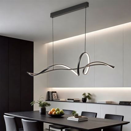 Brilagi - LED viseča svetilka z nastavljivo svetlostjo na kablu SIGNATURE LED/55W/230V 3000-6000K 120x23 cm črna + daljinski upravljalnik
