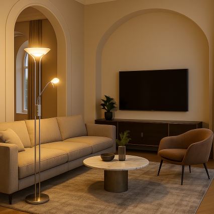 Brilagi - Zatemnjevalna talna svetilka SCARLETT 1xR7s/230W/230V + 1xG9/40W matni krom