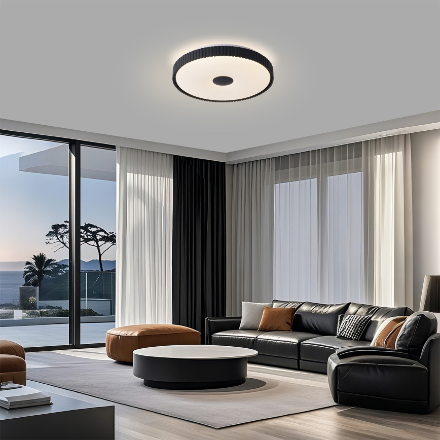 Brilagi - LED zatemnljivo stropno svetilo CORVO LED/72W/230V 3000-6000K črna, premer 50 cm + daljinski upravljalnik
