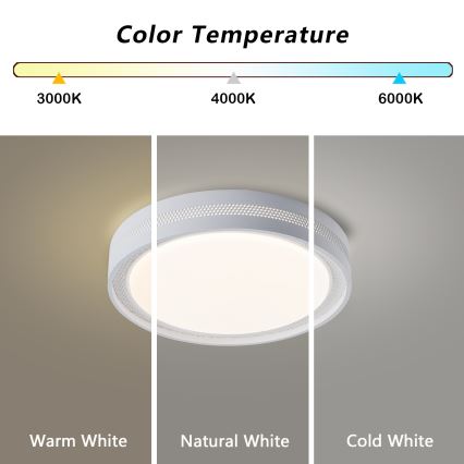 Brilagi - LED zatemnjevalna stropna svetilka KREON LED/54W/230V 3000-6000K bela, premer 38 cm + daljinski upravljalnik
