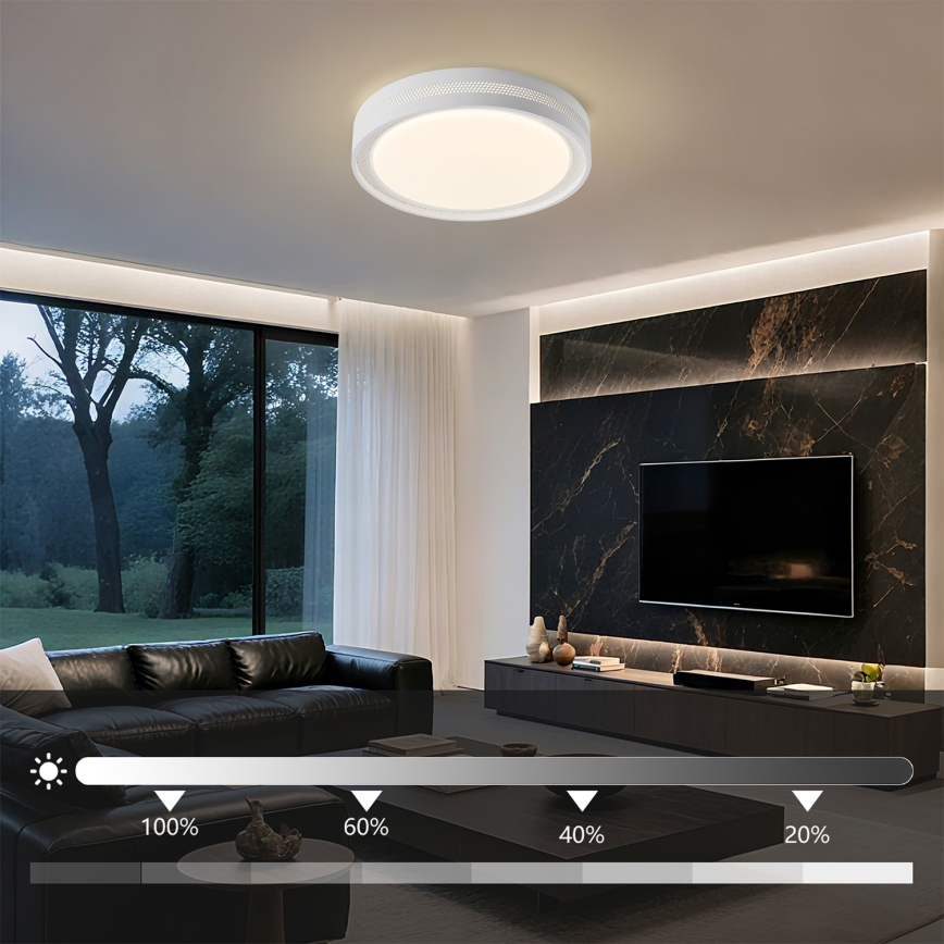 Brilagi - LED zatemnjevalna stropna svetilka KREON LED/54W/230V 3000-6000K bela, premer 38 cm + daljinski upravljalnik