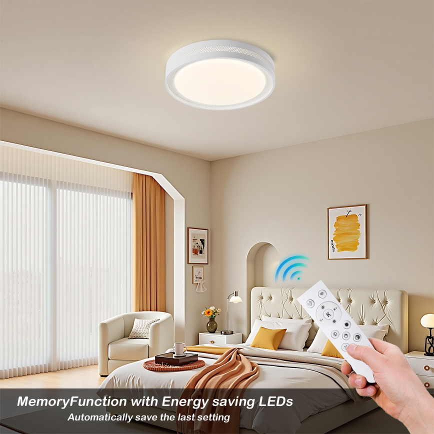 Brilagi - LED zatemnjevalna stropna svetilka KREON LED/54W/230V 3000-6000K bela, premer 38 cm + daljinski upravljalnik
