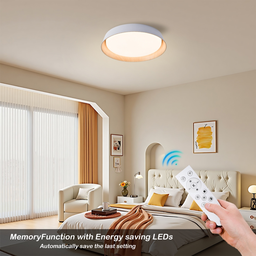 Brilagi - LED zatemnjevalna stropna svetilka ORINO LED/54W/230V 3000-6000K bela, premer 43 cm + daljinski upravljalnik