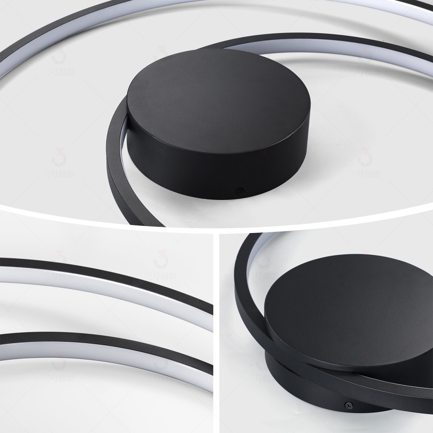 Brilagi - LED zatemnljivo stropno svetilo TWISTER LED/105W/230V 3000-6000K premer 100 cm črno + daljinski upravljalnik