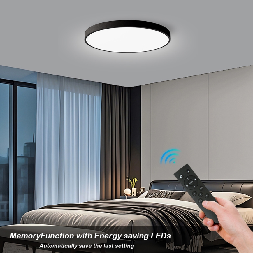 Brilagi - LED zatemnjevalna stropna svetilka POOL SMART LED/128W/230V 3000-6000K premer 100 cm Wi-Fi Tuya črna + daljinski upravljalnik