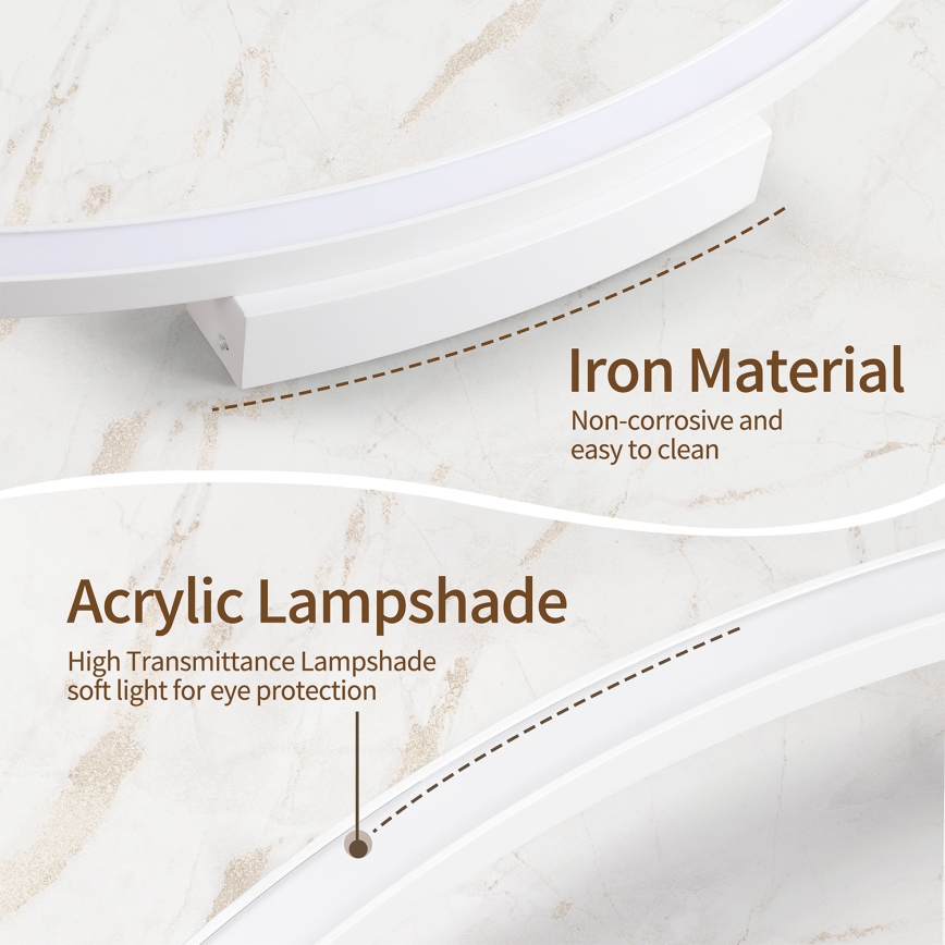 Brilagi - Zatemnljivo LED stropno svetilo PORTOFINO LED/60W/230V 3000-6000K premer 80 cm belo + daljinski upravljalnik