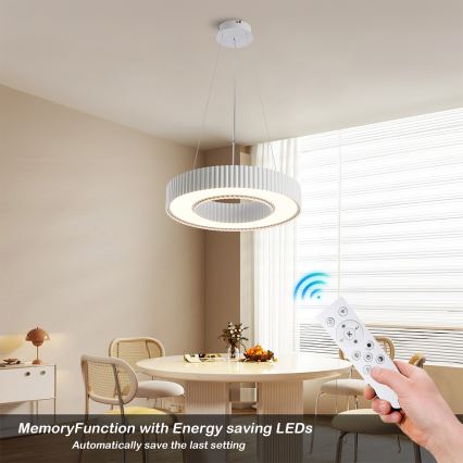 Brilagi - Zatemljiv lestenec na napetem kablu LUMIX LED/48W/230V 3000-6000K bela, premer 50 cm + daljinski upravljalnik