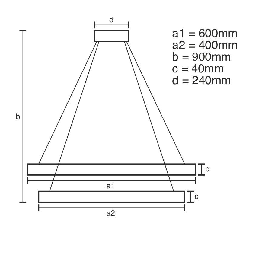 Brilagi - LED zatemljiv lestenec na kablu CIRCLE LED/70W/230V 3000-6500K premer 60 cm črna + daljinski upravljalnik