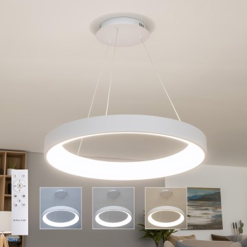 Brilagi - zatemnljiv LED lestenec na kablu FALCON II LED/99W/230V 3000-6500K premer 60 cm bel + daljinski upravljalnik