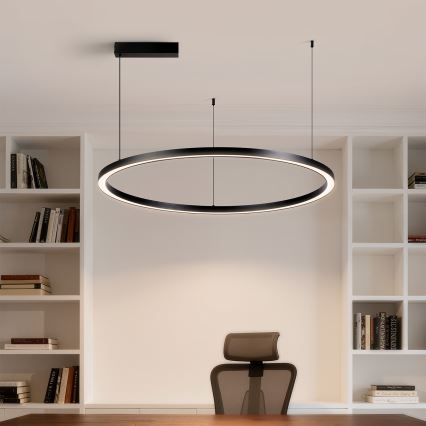 Brilagi - zatemnljiv LED lestenec na kablu PORTOFINO LED/60W/230V 3000-6000K premer 80 cm črna + daljinski upravljalnik