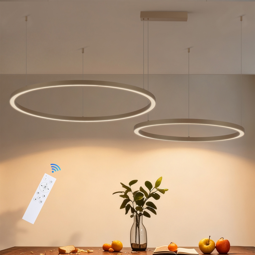 Brilagi - LED Zatemnjevalna viseča svetilka na kablu PORTOFINO LED/98W/230V 3000-6000K bež + daljinski upravljalnik