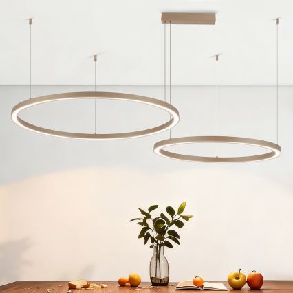 Brilagi - LED Zatemnjevalna viseča svetilka na kablu PORTOFINO LED/98W/230V 3000-6000K bež + daljinski upravljalnik