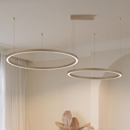 Brilagi - LED Zatemnjevalna viseča svetilka na kablu PORTOFINO LED/98W/230V 3000-6000K bež + daljinski upravljalnik