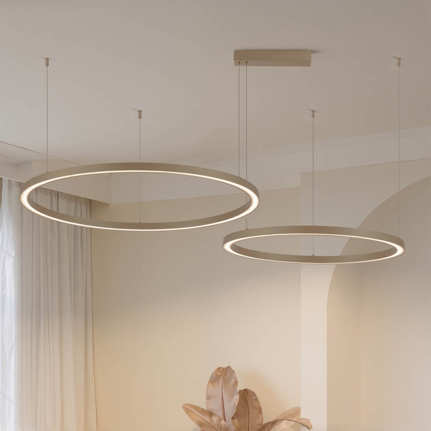 Brilagi - LED Zatemnjevalna viseča svetilka na kablu PORTOFINO LED/98W/230V 3000-6000K bež + daljinski upravljalnik