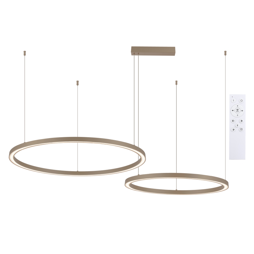Brilagi - LED Zatemnjevalna viseča svetilka na kablu PORTOFINO LED/98W/230V 3000-6000K bež + daljinski upravljalnik