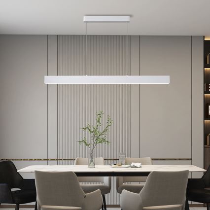 Brilagi - Zatemnjiva viseča LED svetilka na jeklenem lanku SLEEKLINE SMART LED/40W/230V 3000–6000K Wi-Fi Tuya, bela + daljinski upravljalnik