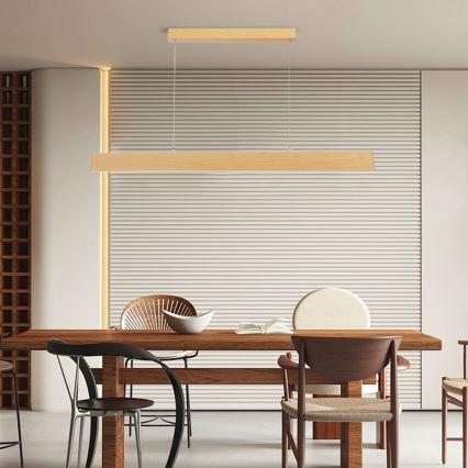 Brilagi - zatemljiv LED lestenec na kablu SLIMLINE LED/40W/230V 3000-6000K dekor hrasta + daljinski upravljalnik
