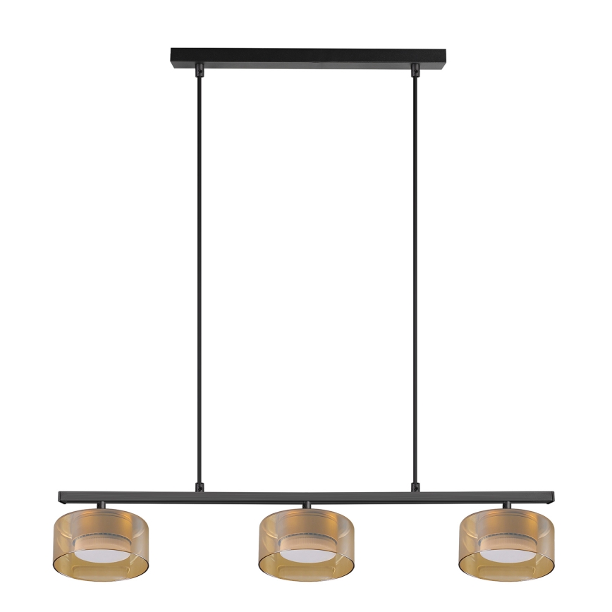 Brilagi - LED RGB+CCT zatemljiv lestenec na kablu AURA LUX 3xGX53/14W/230V 2700-6500K Wi-Fi Tuya črna/zlata