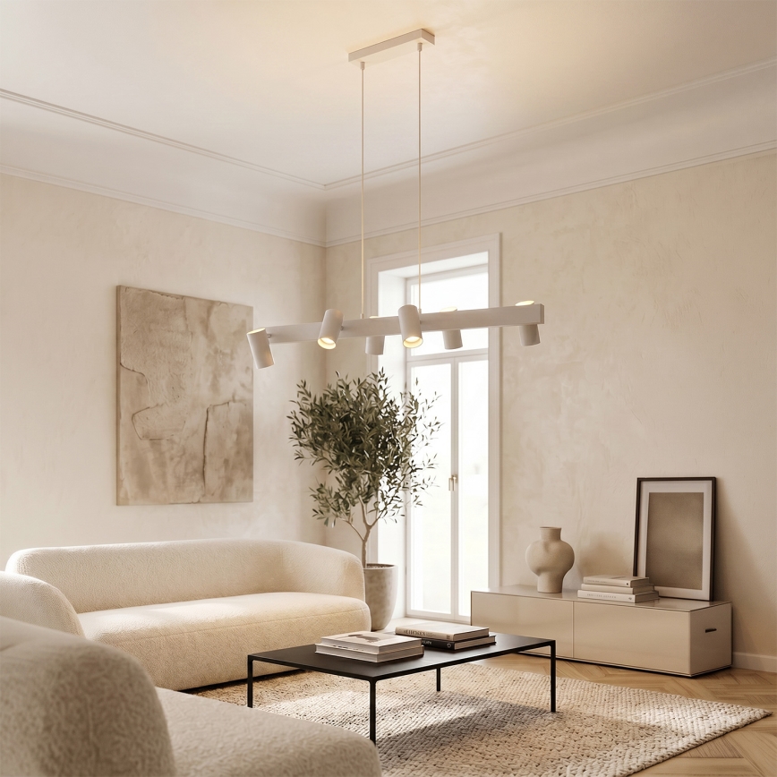 Brilagi - LED RGBW zatemnljiv viseči lestenec na jeklenem lanku SELE 6xGU10/6,5W/230V 2700-6500K bel + z daljinskim upravljalnikom