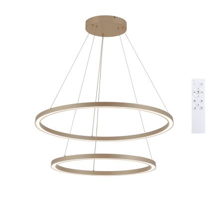 Brilagi - LED zatemljiv viseči lestenec PORTOFINO LED/98W/230V 3000-6000K premer 80 cm bež + daljinski upravljalnik