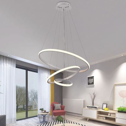Brilagi - zatemnljiva viseča svetilka na kablu CIRCLE LED/90W/230V 3000-6500K Ø 60 cm + daljinski upravljalnik
