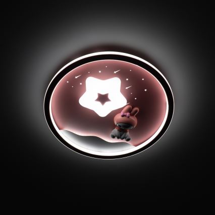 Brilagi - LED stropna svetilka za otroke BUNNY z zatemnitvijo LED/83W/230V 3000-6000K Ø 49 cm + daljinski upravljalnik