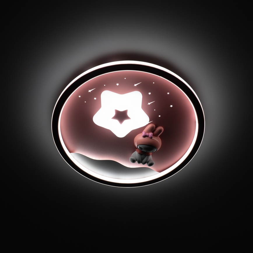 Brilagi - LED stropna svetilka za otroke BUNNY z zatemnitvijo LED/83W/230V 3000-6000K Ø 49 cm + daljinski upravljalnik