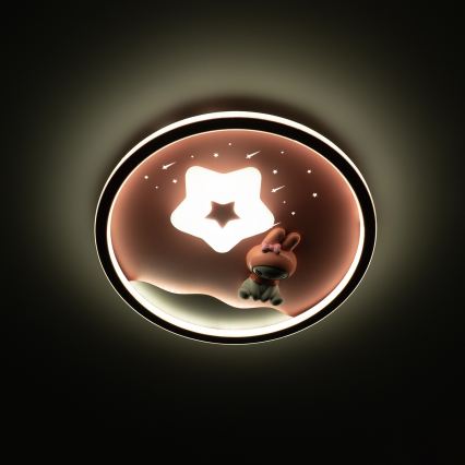 Brilagi - LED stropna svetilka za otroke BUNNY z zatemnitvijo LED/83W/230V 3000-6000K Ø 49 cm + daljinski upravljalnik