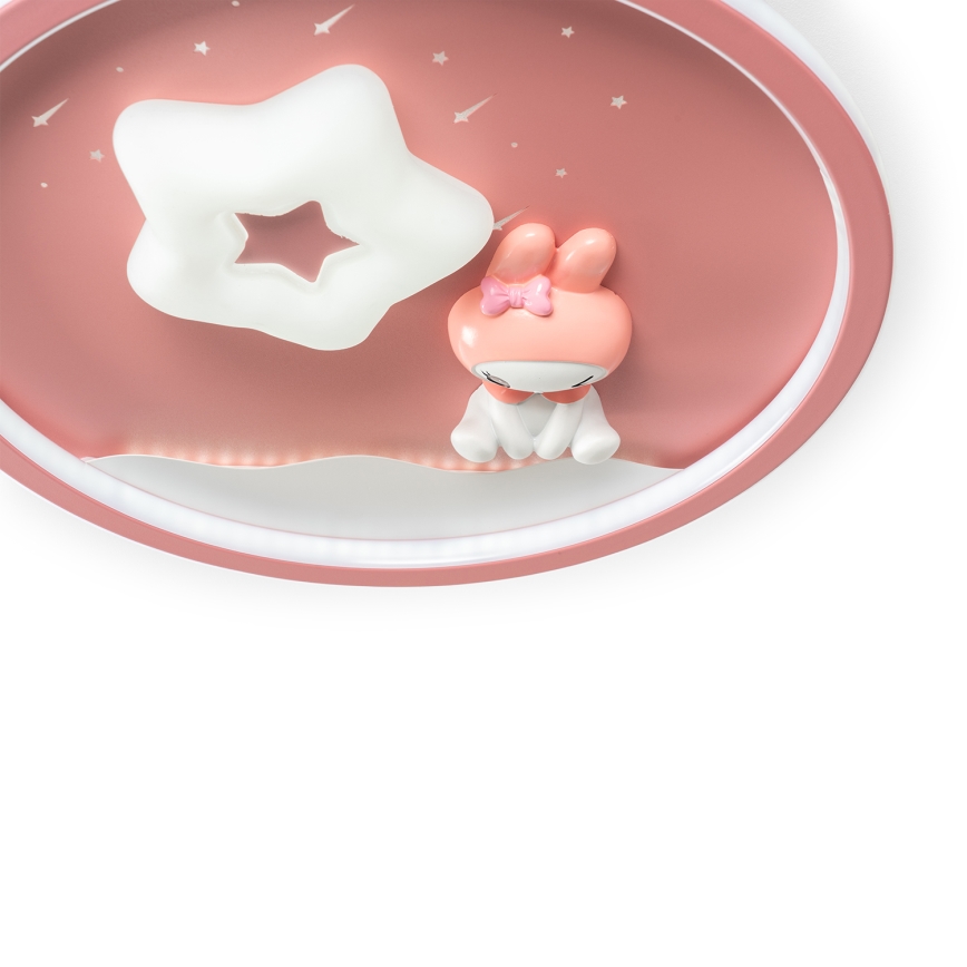 Brilagi - LED stropna svetilka za otroke BUNNY z zatemnitvijo LED/83W/230V 3000-6000K Ø 49 cm + daljinski upravljalnik