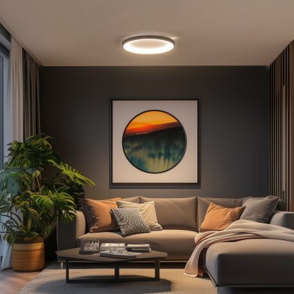 Brilagi - LED zatemnitveno stropno svetilo FALCON SLIM LED/42W/230V 3000-6500K Ø 50 cm črna + daljinski upravljalnik