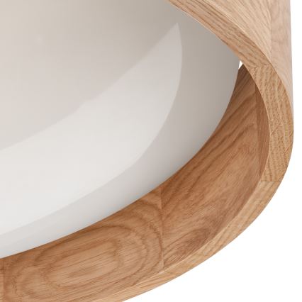 Brilagi - zatemnljivo LED stropno svetilo MANAROLA LED/24W/230V premer 42 cm 3000-6500K hrast + z daljinskim upravljalnikom