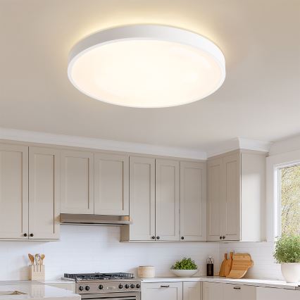 Brilagi - LED zatemnjiva stropna svetilka GLASS POOL DOUBLE LED/80W/230V 3000-6000K 60 cm bela + daljinski upravljalnik