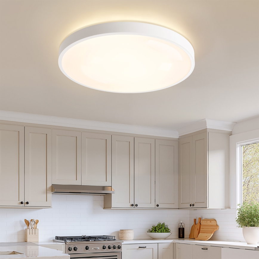 Brilagi - LED zatemnjiva stropna svetilka GLASS POOL DOUBLE LED/80W/230V 3000-6000K 60 cm bela + daljinski upravljalnik